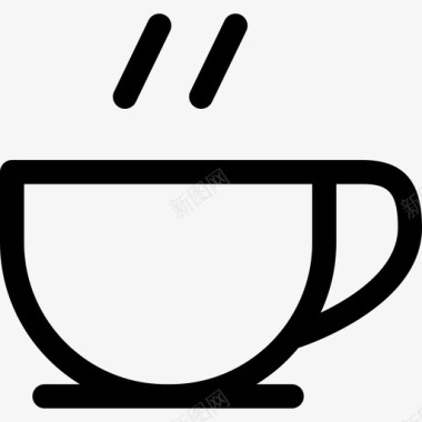 热咖啡杯食物酒吧烈酒图标图标