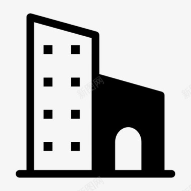 建筑公寓面积图标图标