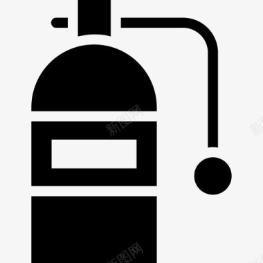 氧气瓶压缩空气氧气罐图标图标