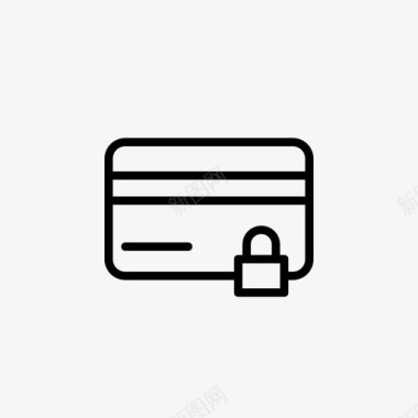 锁定卡信用卡借记卡图标图标