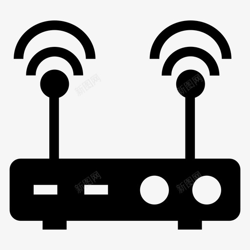 wifi路由器设备信号图标svg_新图网 https://ixintu.com wifi路由器 信号 技术 数据分析数据存储字形图标 设备