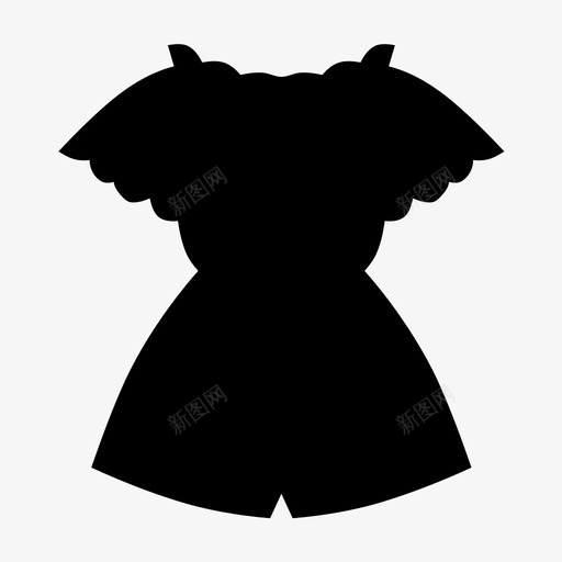 连体衣衣服套头衫图标svg_新图网 https://ixintu.com 套头衫 短裤 衣服 连体衣 连体裤