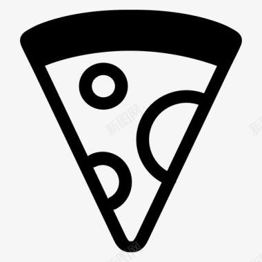 披萨片快餐意大利图标图标