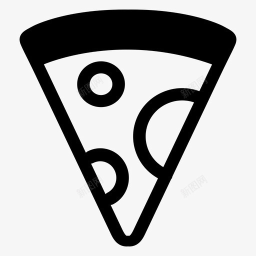 披萨片快餐意大利图标svg_新图网 https://ixintu.com 垃圾食品 快餐 意大利 披萨片 萨拉米香肠
