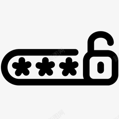 密码pin码受保护图标图标