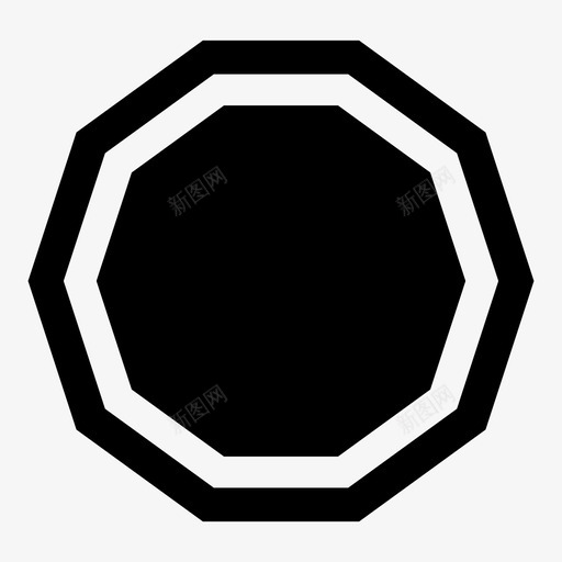 十边形图形几何体图标svg_新图网 https://ixintu.com 几何体 十边形 图形 多边形 形状