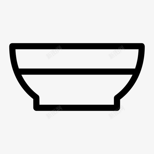 碗容器食物图标svg_新图网 https://ixintu.com 厨房用具 容器 汤碗 碗 食物