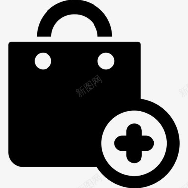添加到购物袋商业电子商务象形图图标图标