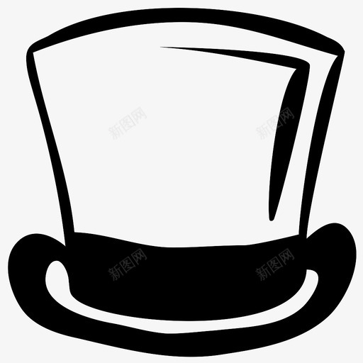 高帽子服装时尚图标svg_新图网 https://ixintu.com 手势 时尚 服装 男性化 高帽子