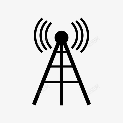 电话天线通信信号图标svg_新图网 https://ixintu.com 信号 塔 技术 电话天线 通信