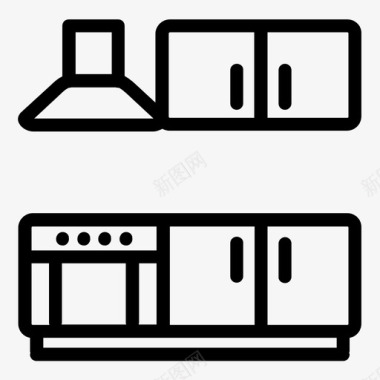 厨房成套厨房现代厨房图标图标