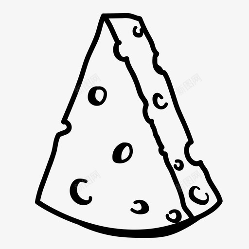 奶酪楔奶制品食品图标svg_新图网 https://ixintu.com 奶制品 奶酪楔 零食 食品