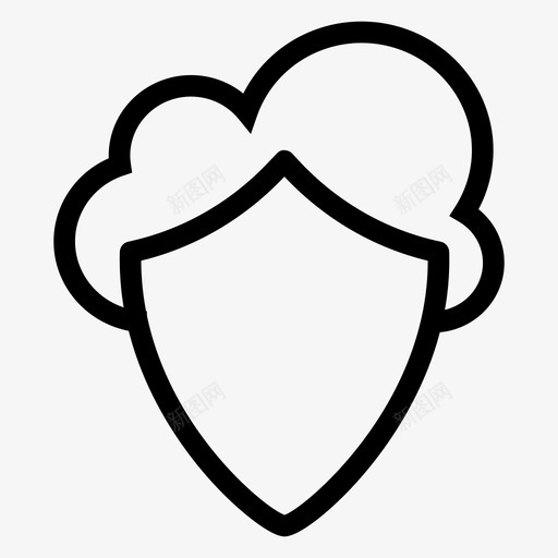 云盾数据保护图标svg_新图网 https://ixintu.com 云盾 保护 安全 安全线图标第一卷 数据