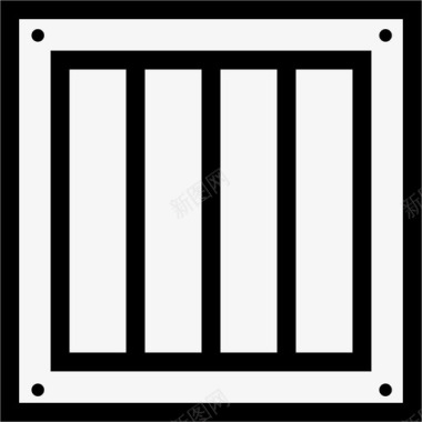 牢房罪犯锁图标图标
