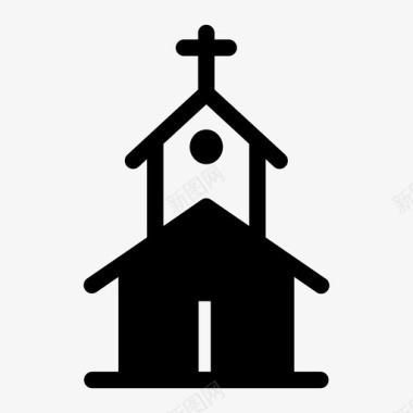 教堂集会基督教会图标图标