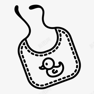 婴儿围嘴围裙儿童图标图标