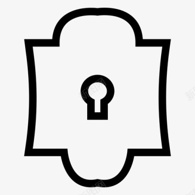 钥匙孔锁私人图标图标