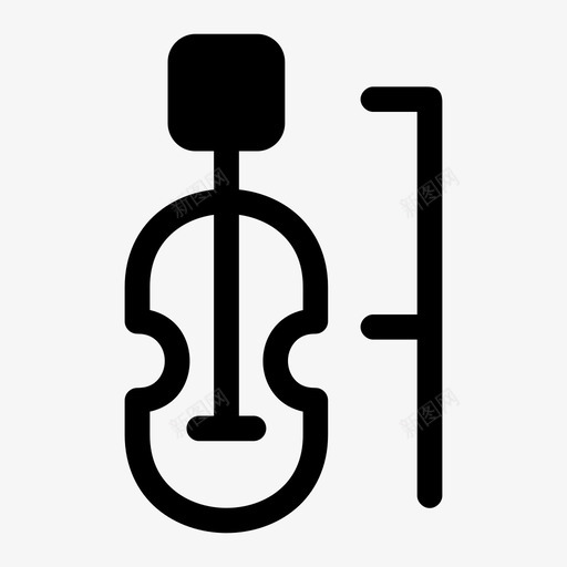 小提琴乐器音乐图标svg_新图网 https://ixintu.com 乐器 声音 小提琴 弦乐 音乐