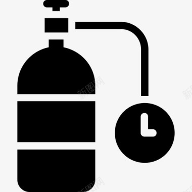 小马瓶压缩空气氧气瓶图标图标