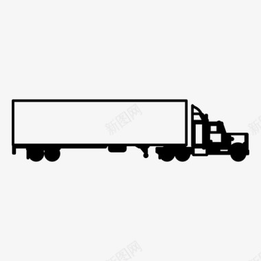 卡车集装箱自卸汽车图标图标