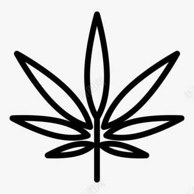 大麻叶大麻药物图标图标