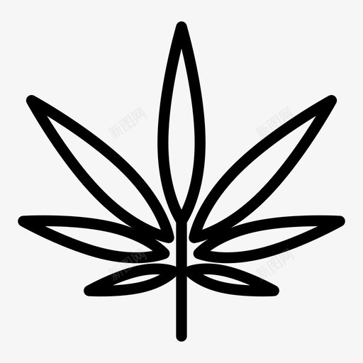 大麻叶大麻药物图标svg_新图网 https://ixintu.com 大麻 大麻叶 药房 药物