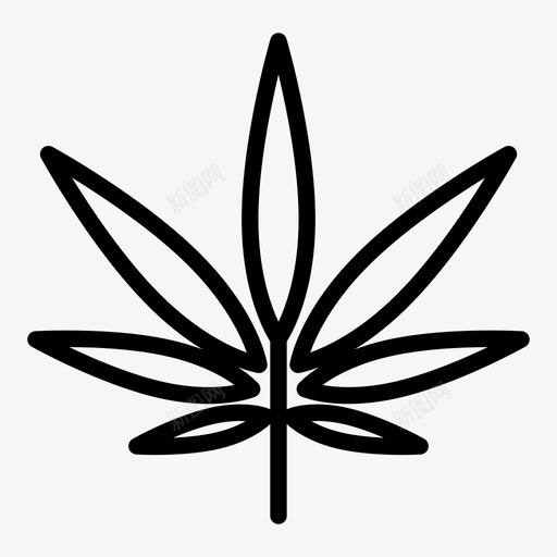 大麻叶大麻药物图标svg_新图网 https://ixintu.com 大麻 大麻叶 药房 药物