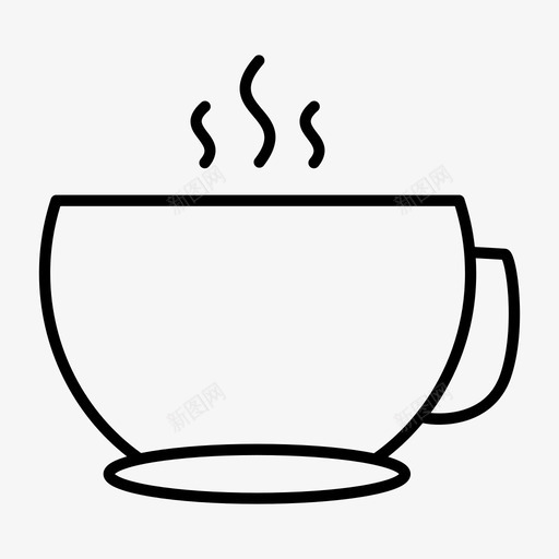 咖啡杯茶杯子图标svg_新图网 https://ixintu.com 咖啡杯 杯子 茶