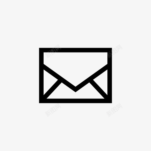 电子邮件行图标svg_新图网 https://ixintu.com 电子邮件 行图标