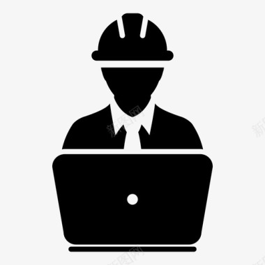 建筑工人建筑师工程师图标图标