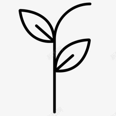植物生长叶子图标图标