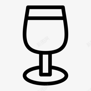 白兰地饮料玻璃杯图标图标