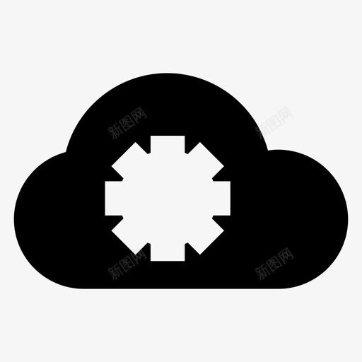 云设置数据选项图标svg_新图网 https://ixintu.com 云设置 技术 数据 数据分析数据存储字形图标 选项