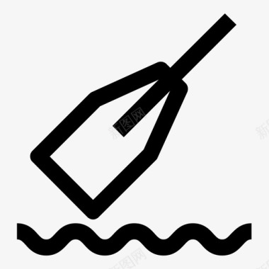 划桨漂流水上运动图标图标