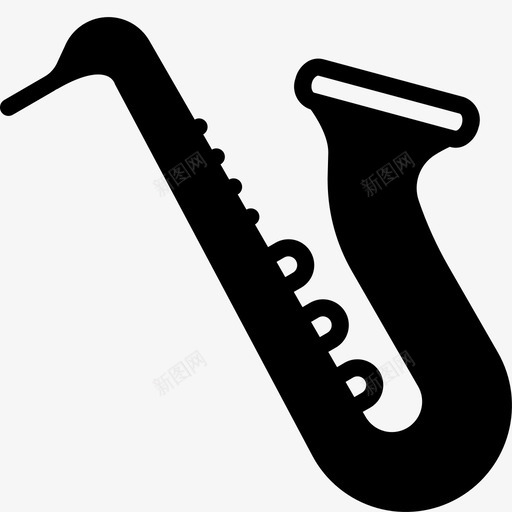 萨克斯管铜管乐器图标svg_新图网 https://ixintu.com 乐器 萨克斯管 铜管 音乐 音乐剧