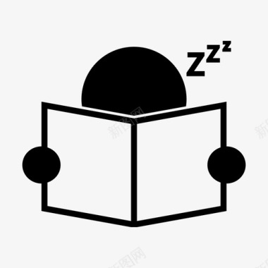 睡觉懒惰读书图标图标