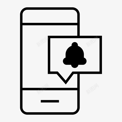 短信手机通知图标svg_新图网 https://ixintu.com 手机 短信 通知