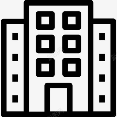 酒店建筑建筑外部图标图标