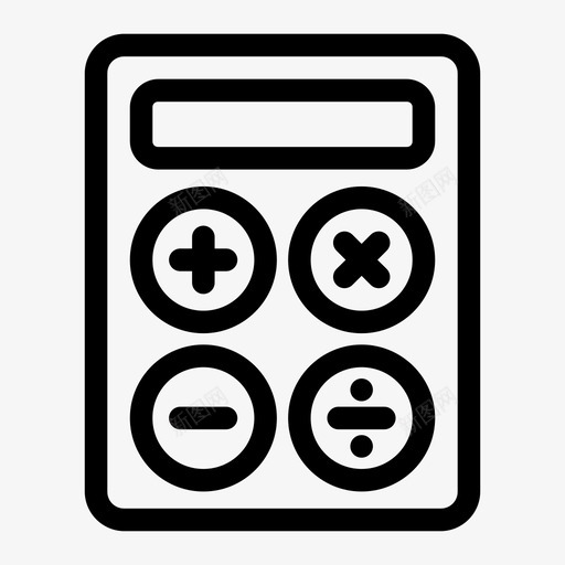 计算器会计银行图标svg_新图网 https://ixintu.com 会计 数学 计算器 金融 银行