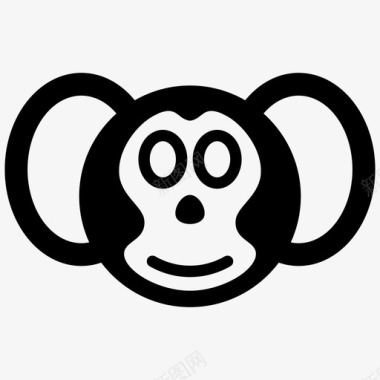 猴脸动物黑猩猩图标图标