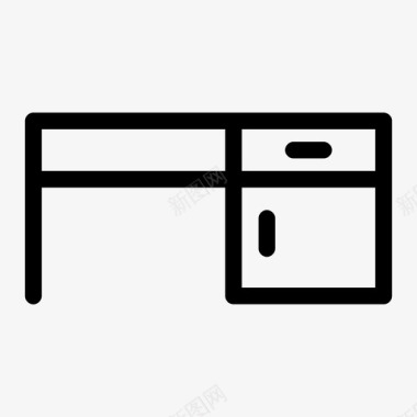 书桌抽屉桌家具图标图标