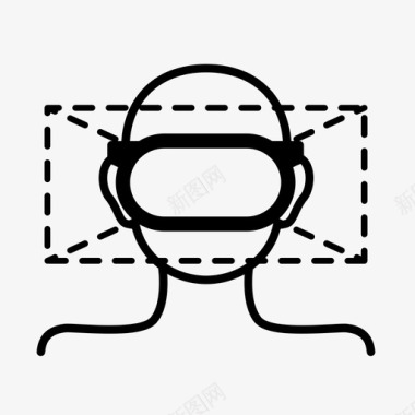 虚拟现实护目镜3dar图标图标