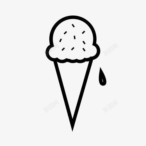 冰淇淋筒美味食品甜点图标svg_新图网 https://ixintu.com 冰淇淋筒 甜点 美味食品 食物收集2