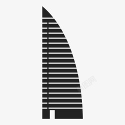 阿拉伯酒店阿拉伯塔建筑迪拜图标高清图片