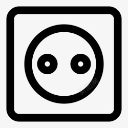 五孔电源插座电源插座连接电气图标高清图片