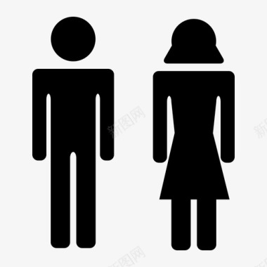 男女通用浴室女图标图标