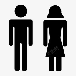 男女标牌男女通用浴室女图标高清图片