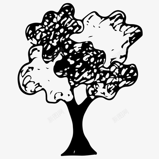 树手绘自然图标svg_新图网 https://ixintu.com psd树线稿 手绘 树 素描 自然