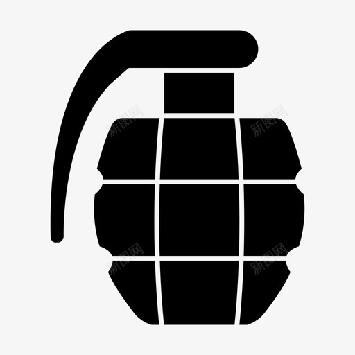手榴弹军队炸弹图标svg_新图网 https://ixintu.com 军事 军队 战争 手榴弹 手榴弹卡通矢量素材 炸弹