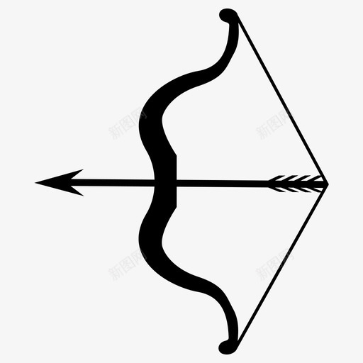 箭弓和箭斯巴达人图标svg_新图网 https://ixintu.com 弓和箭 战士 斯巴达人 箭